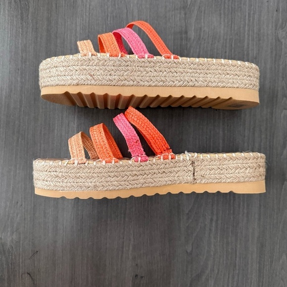 L Space Matisse raffia Gwen platform sandals  multicolor NWT Size 9 - Picture 8 of 12